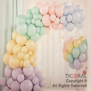 SET DE GLOBOS ARCO XL COLORES PASTELES 70 UNIDADES (U24-084)